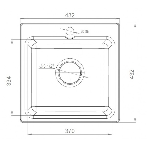 Мойки GRANFEST SMART SM430 (мрамор) 1-чаша 432х432мм ПЕСОЧНЫЙ (без сифона)