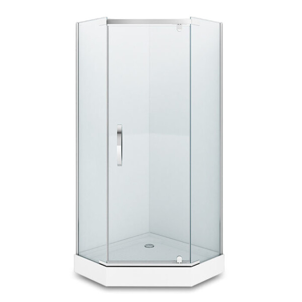 Душевое ограждение ALEX BAITLER AB215-100 (100*100*200) стекло прозрачное 8мм 3к