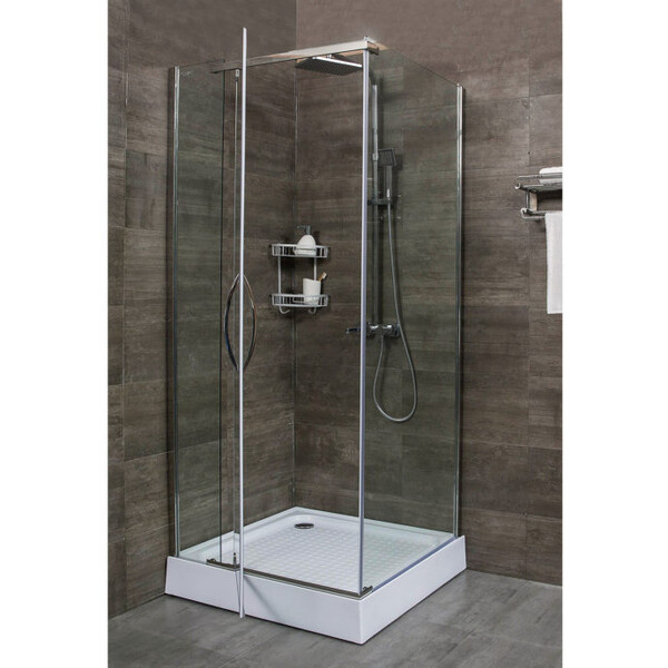 Душевое ограждение ALEX BAITLER AB214-90 (90*90*200) стекло прозрачное 8мм 3к.
