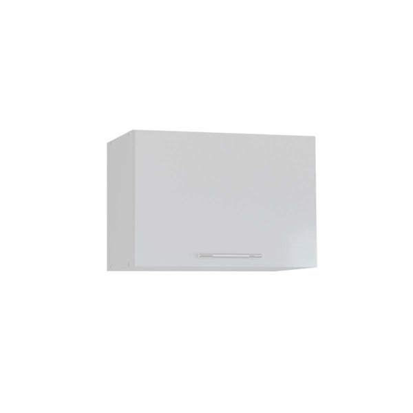 Шкаф горизонтальный над вытяжкой 50 Серебристый металлик фасад МДФ SANTREK HOME