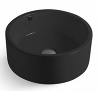 800-7076 b Фигурный умывальник круглый черный 415x165 MELANA