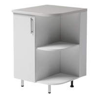 Стол торцевой правый 60*55 Белый металлик фасад МДФ SANTREK HOME