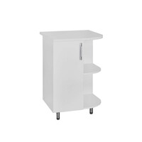 Стол торцевой 60*55 правый Серебристый металлик фасад МДФ SANTREK HOME