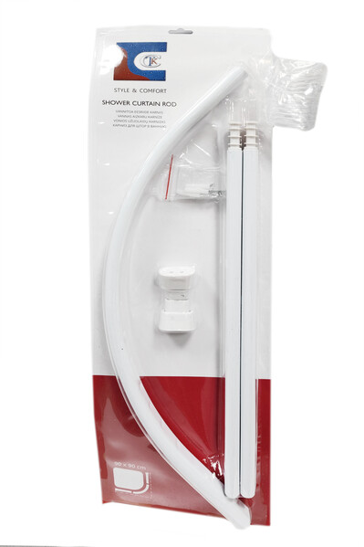 Карниз д/ванной  белый Дуга 90х90 см (СТК 4290А)