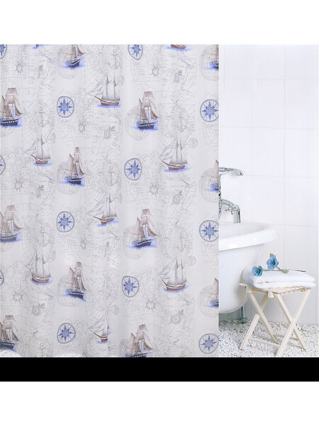 Штора для ванн BATH 180х200 Blue boats (ch17049) (133)