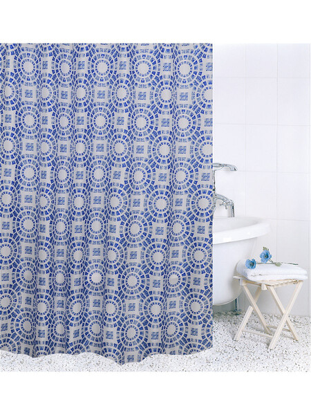 Штора для ванн BATH 180х200 Circle Blue (ch15080) (131)
