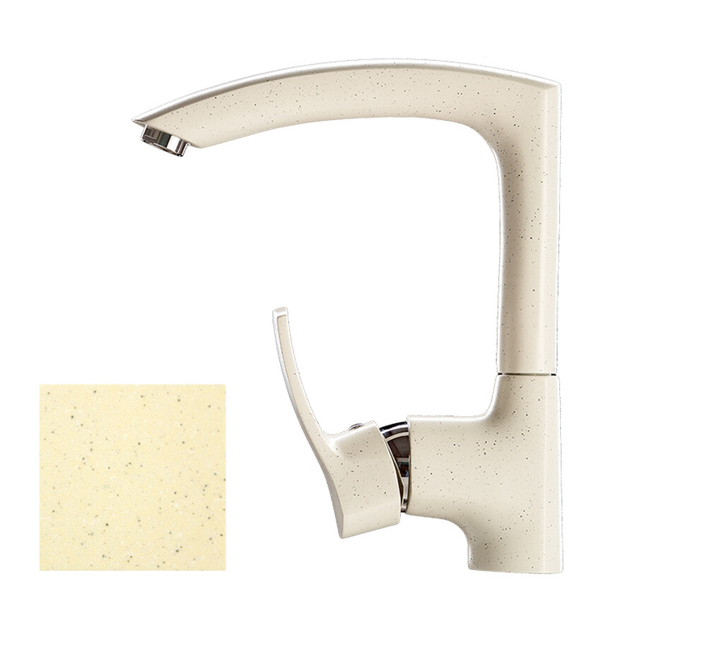 Смеситель Кухня GRANICOM 007 высокий излив (шампань), 40 картридж