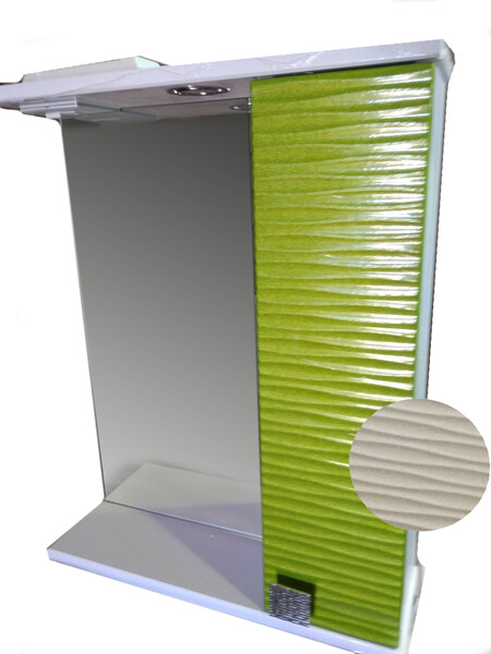 Зеркало-шкаф SANTREK HOME "FIESTA-50" (Белый металлик) Правый 500*650*150 *