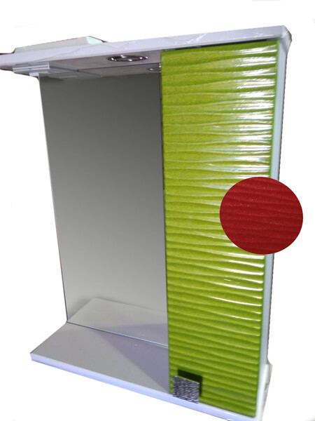 Зеркало-шкаф SANTREK HOME "FIESTA-60" (Гранат металлик) Правый 600*650*150 *