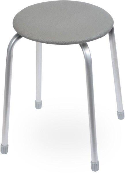 Табурет КРУГ винилискожа Серый ТБ1/СР NIKA