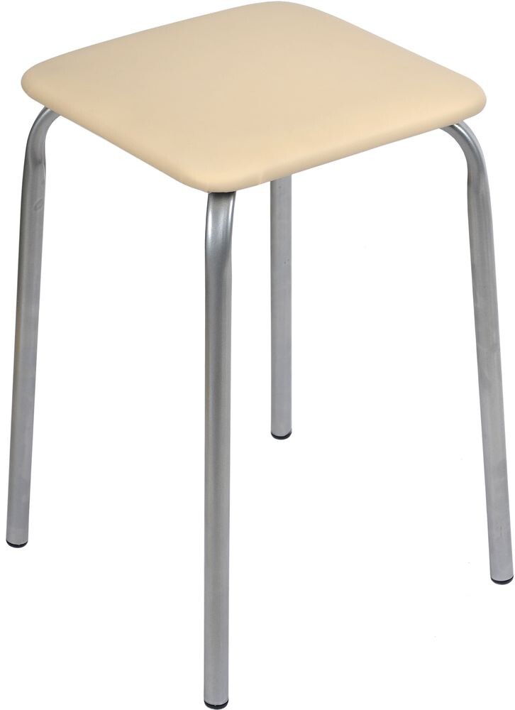 Табурет КВАДРАТ винилискожа Слоновая кость ТБ2/СЛ NIKA