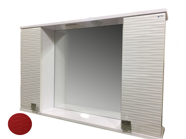 Зеркало-шкаф SANTREK HOME "FIESTA-100" (Гранат металлик) 1000*650*165 *