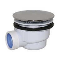 DX-911 Сифон для душ. поддона ОРИО 1 1/2х90, высота h=65мм,пластик/хром