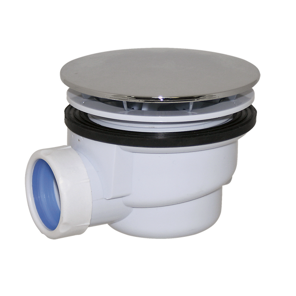 DX-911 Сифон для душ. поддона ОРИО 1 1/2х90, высота h=65мм,пластик/хром