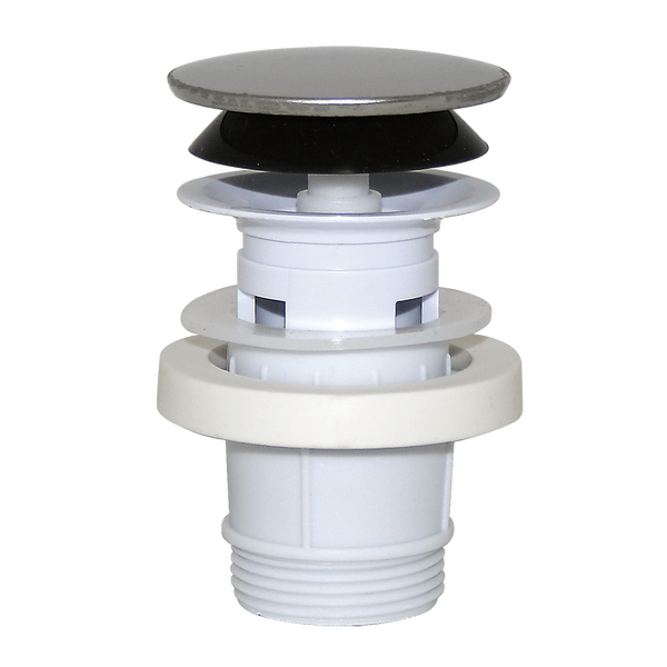 BP-803 Выпуск ОРИО  1 1/4" "клик-клак" автомат.пластик, грибок завал.металл (донный клапан)