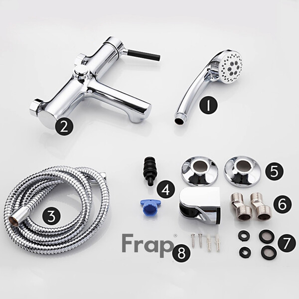  3244 Смеситель Ванна Frap шар d-35 кор нос