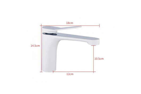 1045 Смеситель Тюльпан Frap шар d-35 на гайке (белый/хром)