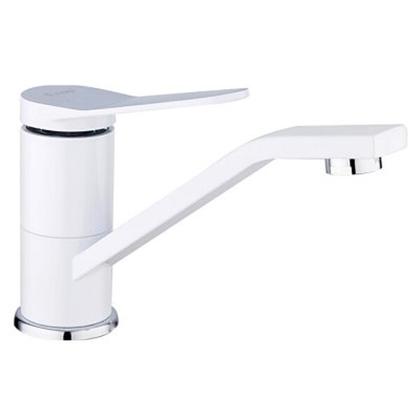 4545 Смеситель Кухня Frap шар d-35 на гайке (белый/хром)