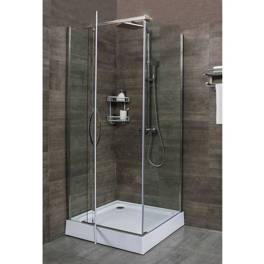 Душевое ограждение ALEX BAITLER AB214-100 (100*100*200) стекло прозрачное 8мм 3к.