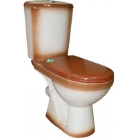 Унитаз-компакт Rosa "РИО" Коричневый, 2-х уровневая арматура, антивсплеск,прямой выпуск (г.Киров)