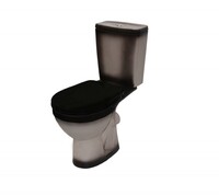 Унитаз-компакт Rosa "РИО" Черный, 2-х уровневая арматура, антивсплеск,прямой выпуск (г.Киров)