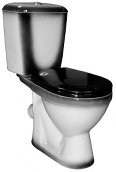 Унитаз-компакт Rosa "СОЛО" Черный, 2-х режимная арматура, сиденье Быстросъемное, антивсплеск, прямой выпуск (г.Киров)