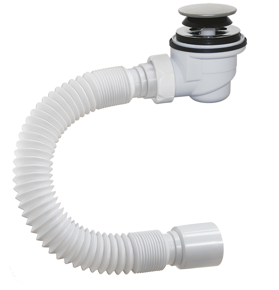 DX-522 Сифон для душ. поддона ОРИО 1 1/2х50, "клик-клак" с гибкой трубой 40-50, L=650мм