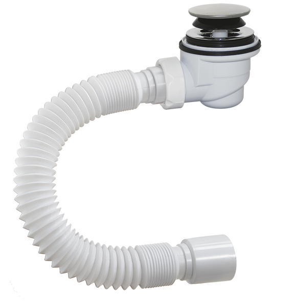 DX-522 Сифон для душ. поддона ОРИО 1 1/2х50, "клик-клак" с гибкой трубой 40-50, L=650мм