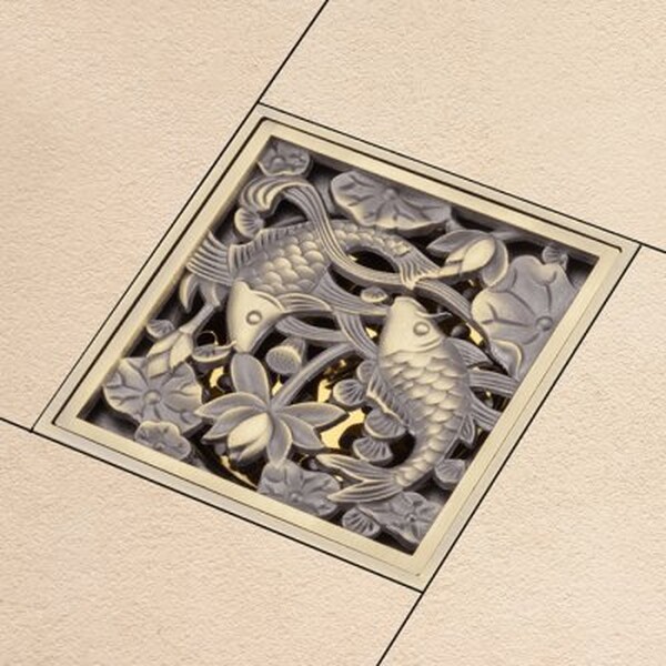  G81002-4 Трап 50 вертикальный GAPPO латунь 100*100 (бронза)  сухой затвор РАСПРОДАЖА!