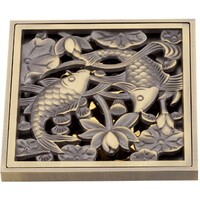  G81002-4 Трап 50 вертикальный GAPPO латунь 100*100 (бронза)  сухой затвор РАСПРОДАЖА!