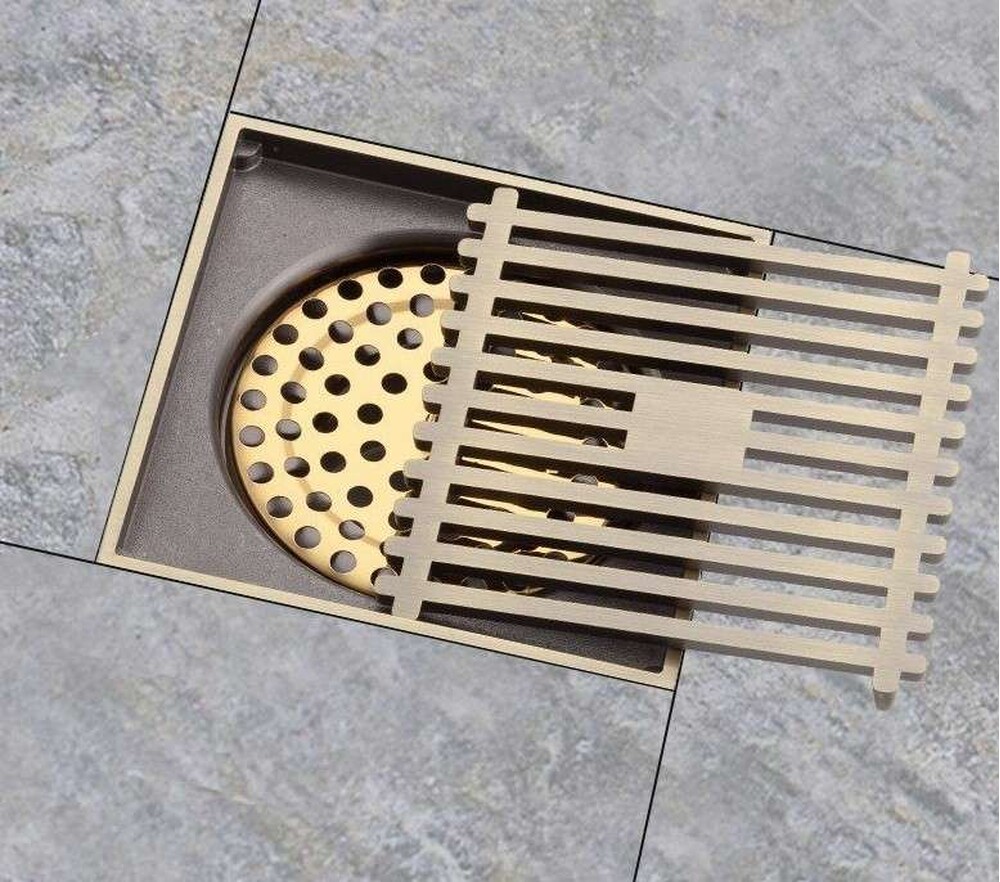 G81004-4 Трап 50 вертикальный GAPPO латунь 100*100 (бронза)  сухой затвор