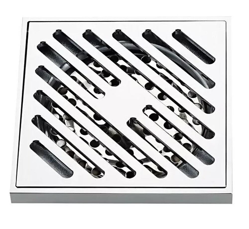 G81050 Трап 50 вертикальный GAPPO латунь 100*100 (хром)  сухой затвор