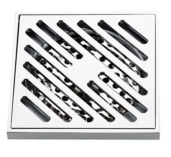 G81050 Трап 50 вертикальный GAPPO латунь 100*100 (хром)  сухой затвор