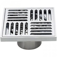 G81051 Трап 50 вертикальный GAPPO латунь 100*100 (хром)  сухой затвор