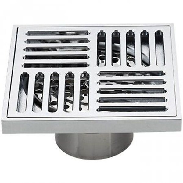 G81051 Трап 50 вертикальный GAPPO латунь 100*100 (хром)  сухой затвор