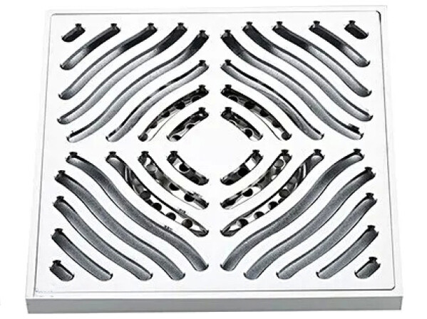 G81550 Трап 50 вертикальный GAPPO латунь 150*150 (хром)  сухой затвор