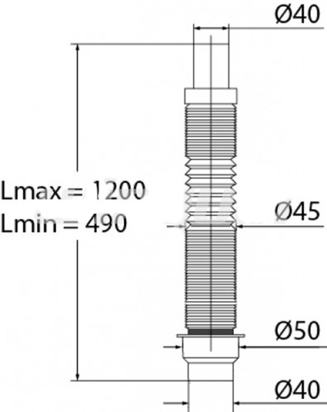 ВП 6230 Труба гибкая "Элит" (40 - 40/50 ) 1200мм