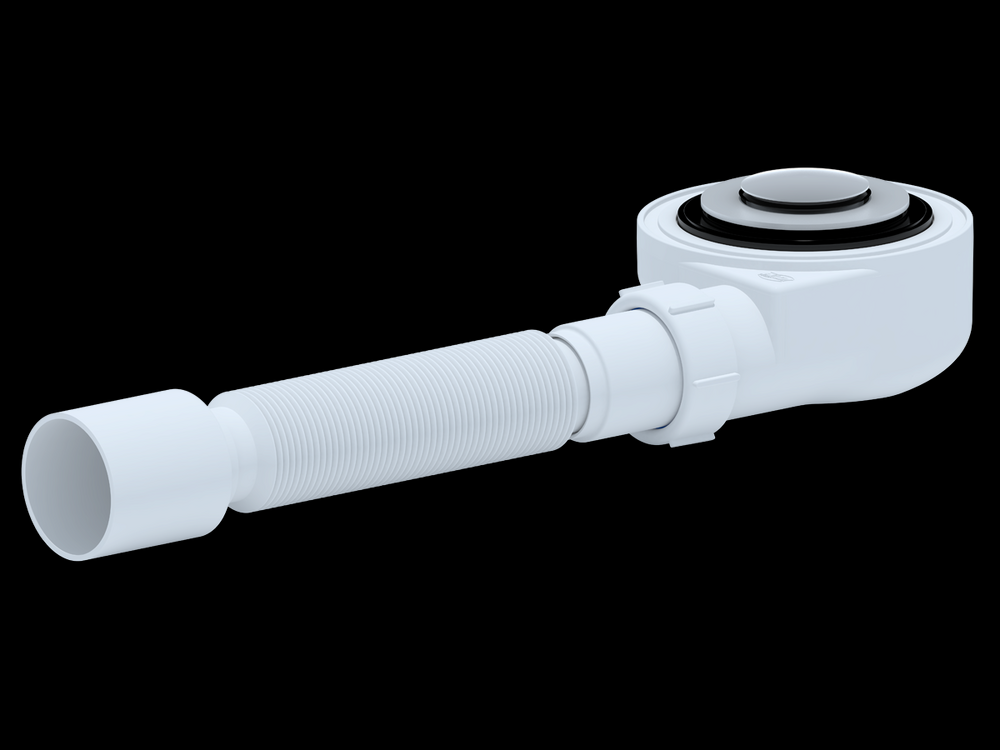 E455CL Сифон для душ. под. АНИ Пласт 1 1/2**50 h=55 mm с г/т 375 хром, клик-клак 