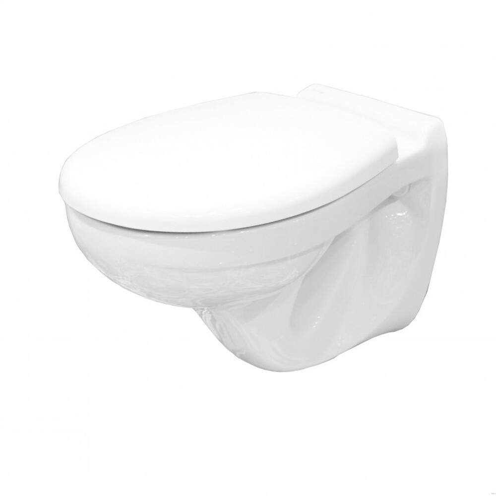 Унитаз подвесной "Гранд" БЕЗОБОДКОВЫЙ МЛ Белый (сид.дюроМульти-Лифт, легкосъемное, пр.вып) КЕРАМИН 453122