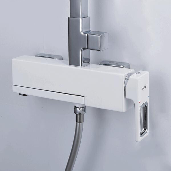 G2417-8 Душевая система GAPPO излив-переключатель на лейку,, белый/хром
