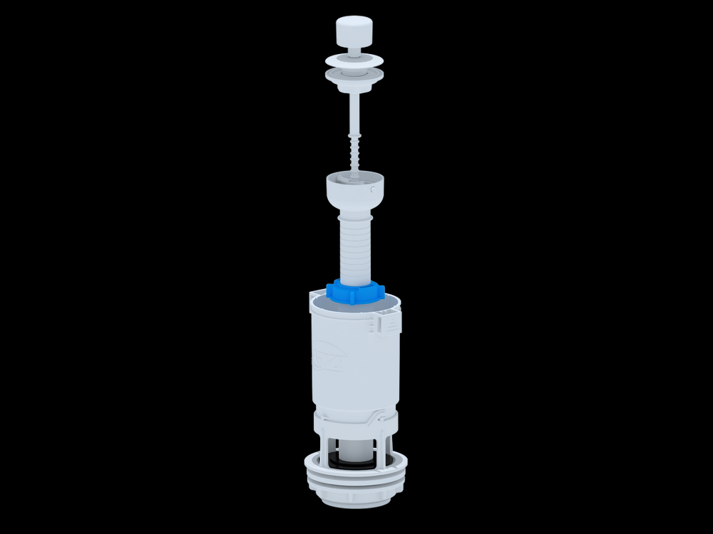 WC7040 Арматура спускная ШТОК пластик белый ручка АНИ Пласт