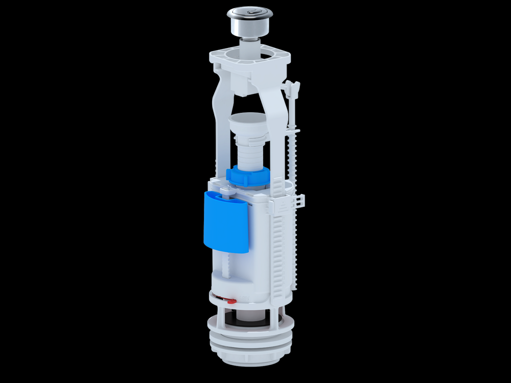 WC7050С Арматура сливная с двойной хромированной кнопкой АНИ Пласт