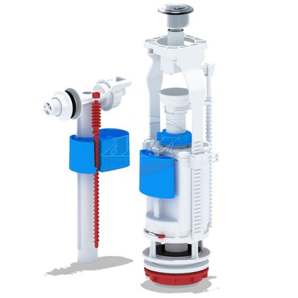 WC3050М Арматура с боковой подв. 1/2 пластик двойная кнопка эконом металл АНИ Пласт