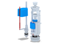 WC3550 Арматура с нижней подводкой 1/2 пластик двойная кнопка белая эконом АНИ Пласт