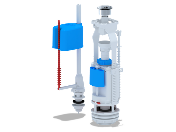 WC3550М Арматура с нижней подводкой 1/2 пластик двойная кнопка эконом металл АНИ Пласт