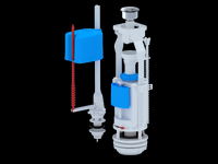 WC3550С Арматура с нижней подводкой 1/2 пластик двойная кнопка эконом хром АНИ Пласт