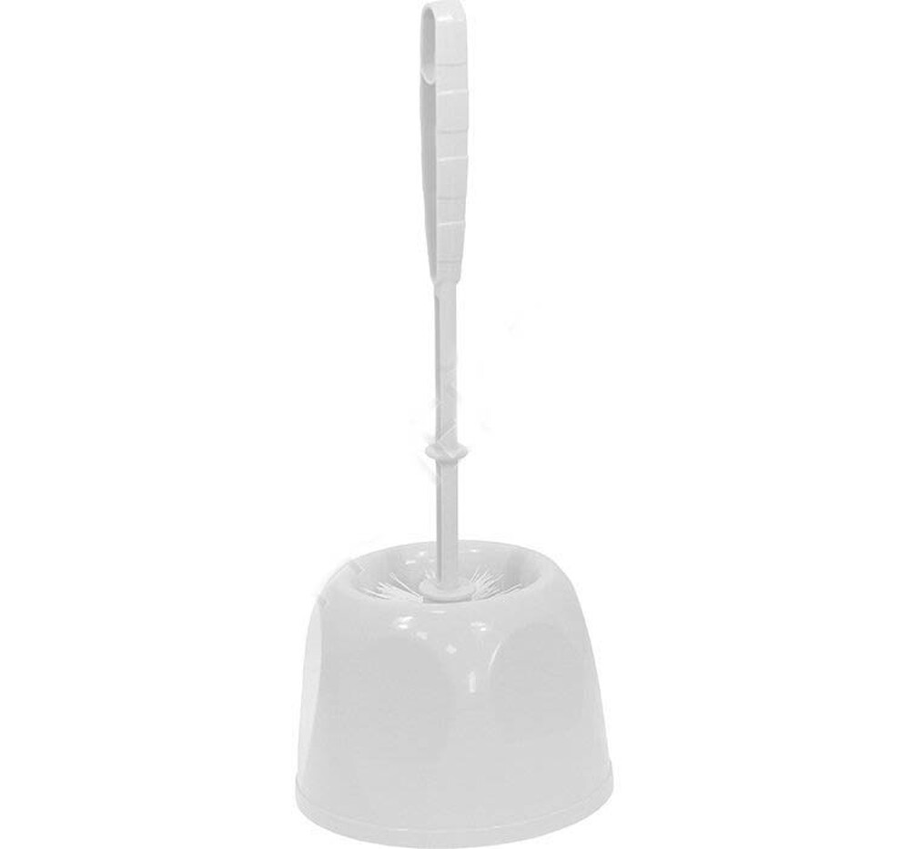 Ершик для унитаза на подставке БЛЕСК СТАНДАРТ 15х39 Белый ротанг ("М-пластика") (М 5010)