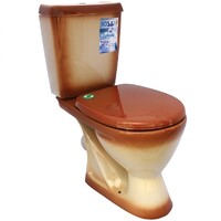 Унитаз-компакт Rosa "СОЛО" Коричневый, 2-х режимная арматура, сиденье Быстросъемное, антивсплеск, прямой выпуск (г.Киров)