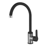 74105В Смеситель Кухня LEDEME d-35 НЕРЖАВЕЙКА (черный/сатин)