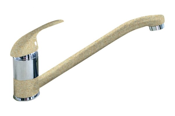 Смеситель Кухня QUARZ GRANFEST  Z3321 d=35 (бежевый) РАСПРОДАЖА